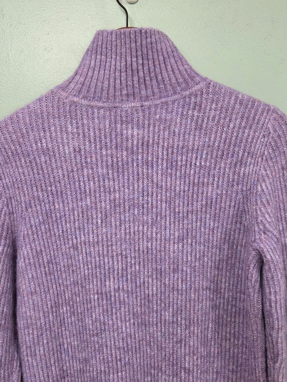 Talbots Purple Hick Neck Sweater Dress Womens Size Small Preppy Cozy City Chic - Picture 7 of 8